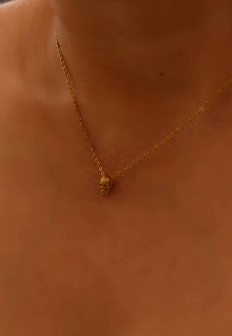 mini calavera necklace