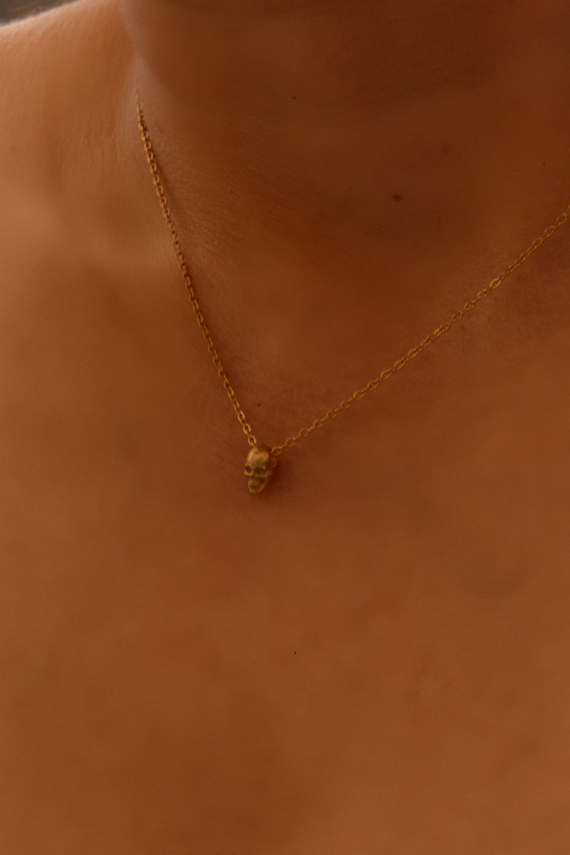 mini calavera necklace